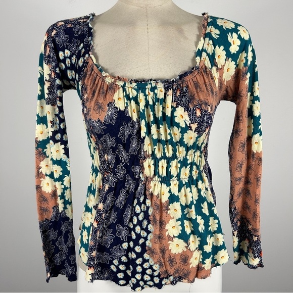 ❤️ Urban Outfitters Floral Y2K Top M - Picture 3 of 13